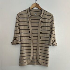 Kismet, Women's Striped Sweater Cardigan, Small